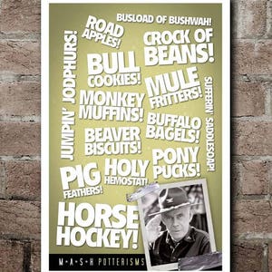 M*A*S*H &quot;POTTERISMS&quot; Quotes Poster (12&quot;x18&quot;)