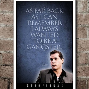 Goodfellas &quot;GANGSTER&quot; Quote Poster (12&quot;x18&quot;)