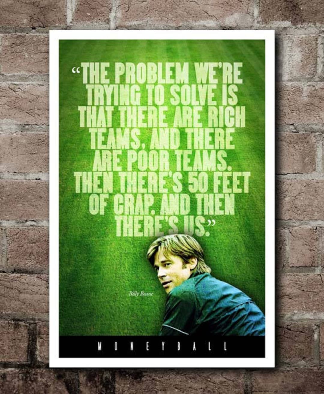MONEYBALL rich Teams, Poor Teams Quote Poster 12x18 Etsy