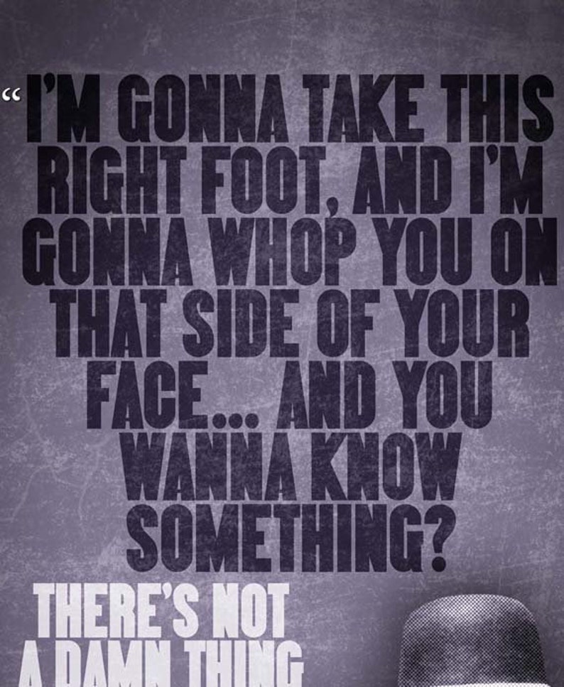 Billy Jack right Foot Quote Poster | Etsy