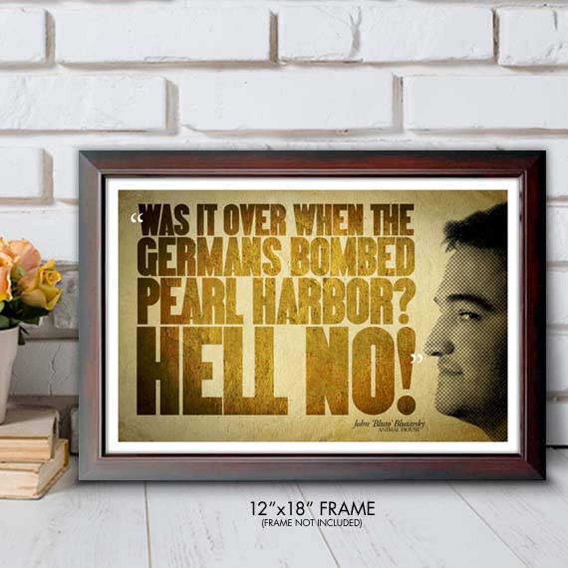 Animal House BLUTO hell No Quote Poster Etsy