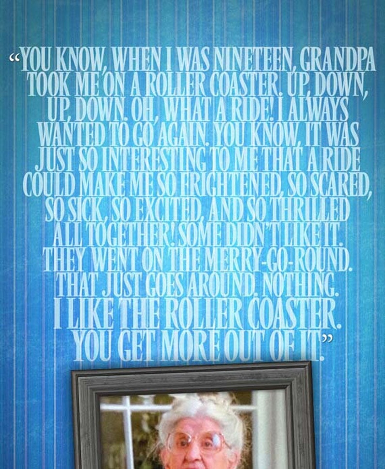 Parenthood roller Coaster Quote Poster Etsy