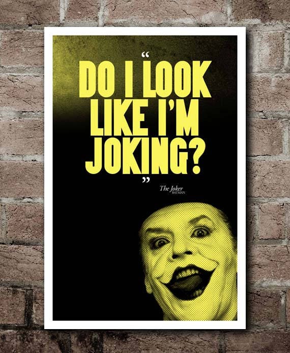 Batman Laffiche De Citation Joker Est Ce Que Jai Lair Etsy Canada Batman Laffiche De Citation Joker Est Ce Que Jai Lair Etsy Canada
