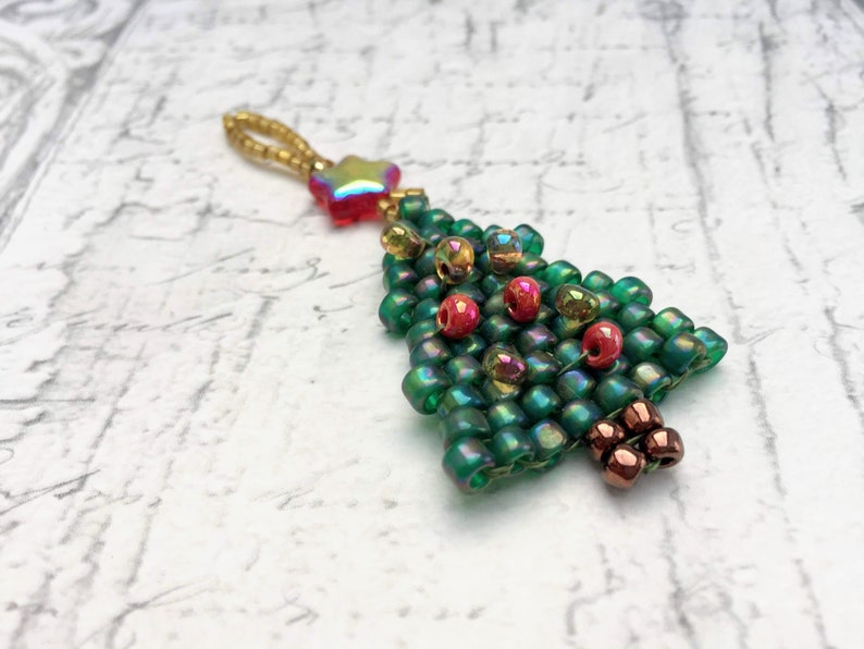 Beaded Christmas Tree Decoration Pattern Project Instructions Etsy UK