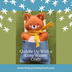 Finn Fox Hand-Sewing Kit: Wool Fabric/Felt, Eco-Friendly DIY Craft, All Natural Materials