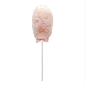 17.5&quot; Pink Wool Cotton Candy Pick, Candy Christmas or Party Decoration