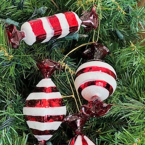 8 Assorted Candy Swirl Ornaments, Small Tree Ornaments, Faux Candy, Fake  Candy Ornaments, Holiday Christmas Craft Supplies 