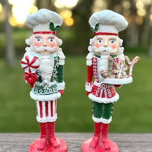 2 Pc Set 11.5&quot; Resin Nutcracker Christmas Mantel Decoration Gift