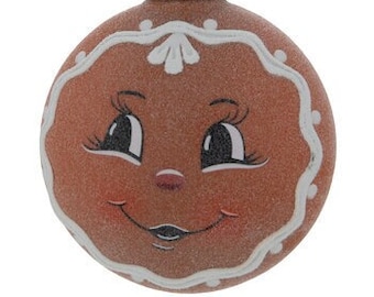 Lächelnde Lebkuchen-Weihnachtsfeiertags-Verzierung gefrostete Verzierung