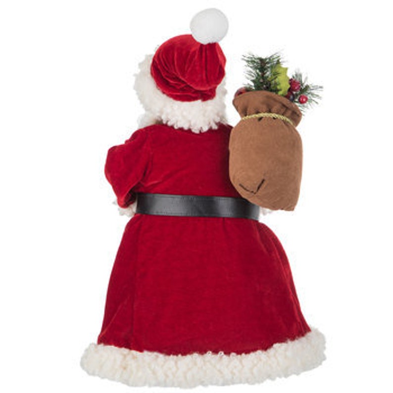 Santa Buffalo Print Tree Topper With Lantern Christmas Tree Top Decoration Gift Keepsake