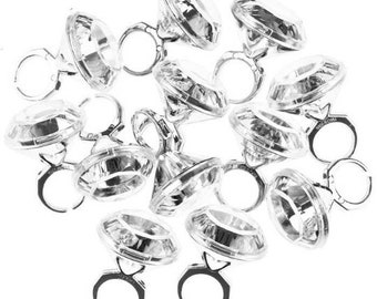 ABOAT 52 Pack Bridal Shower Rings Silver Diamond Rings for Party Supply Table Decorations Favor Accents ABOAT 52 Pack Bridal Shower Rings Silver Diamond Rings for Party Supply Table Decorations Favor Accents
