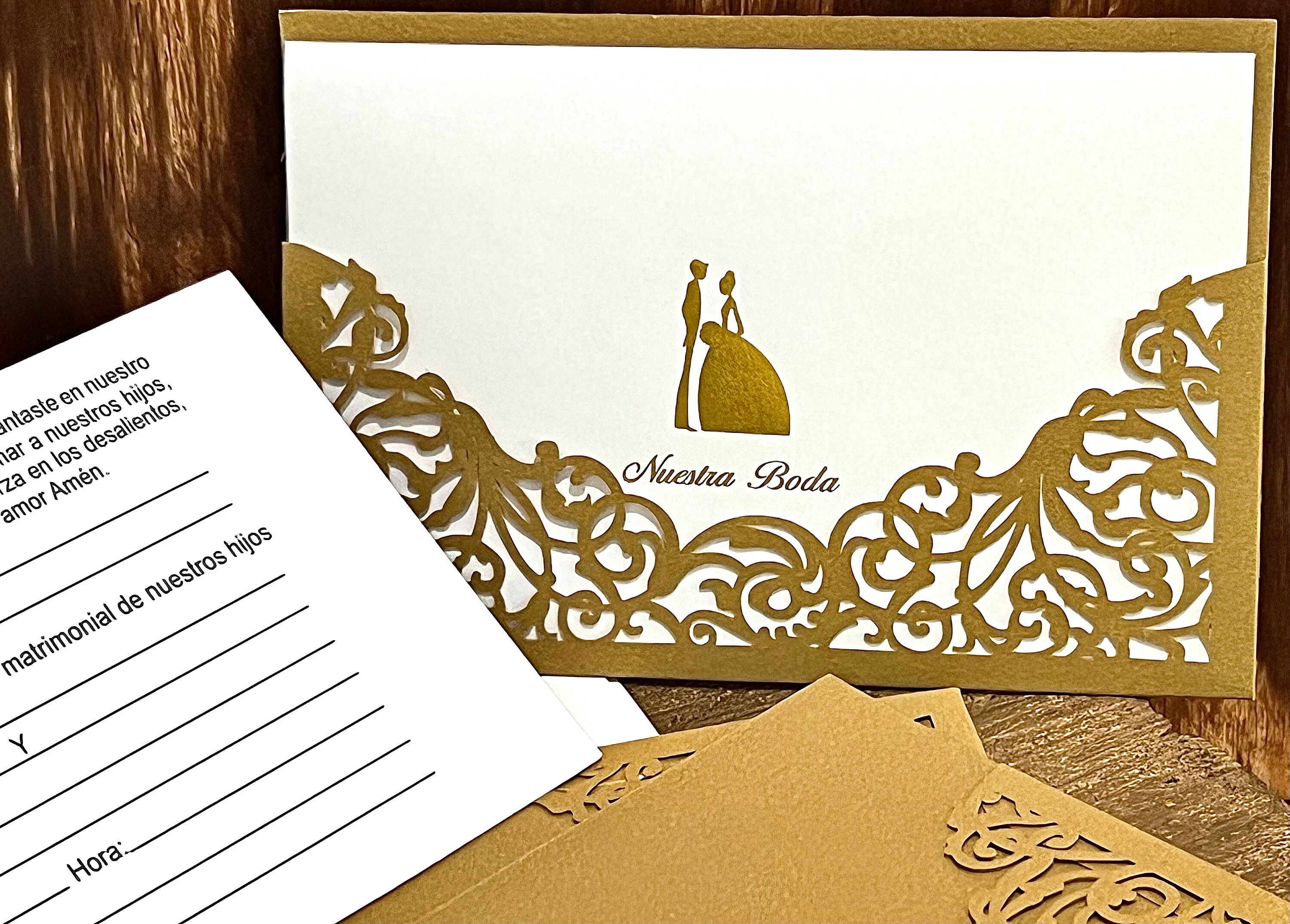 8 Nuestra Boda Invitacion In Spanish Our Wedding Invitations with Envelopes