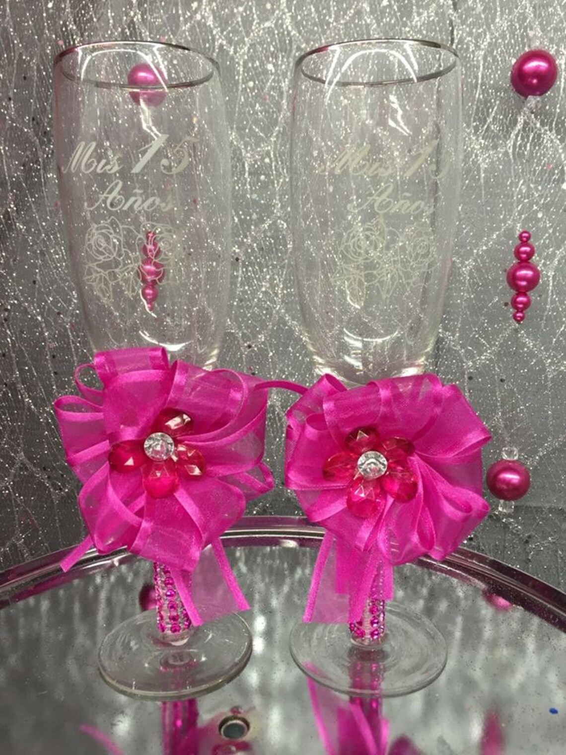 Mis Quince Anos Sweet 15 Toasting Glass Cups Keepsake Gift Etsy
