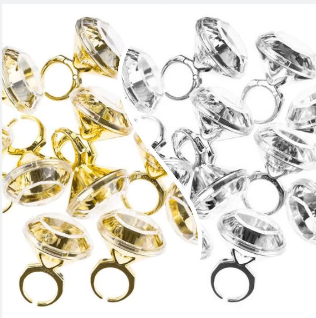 Princess Diamond Rings Party Favors - Gold Princess Party, Bridal ...