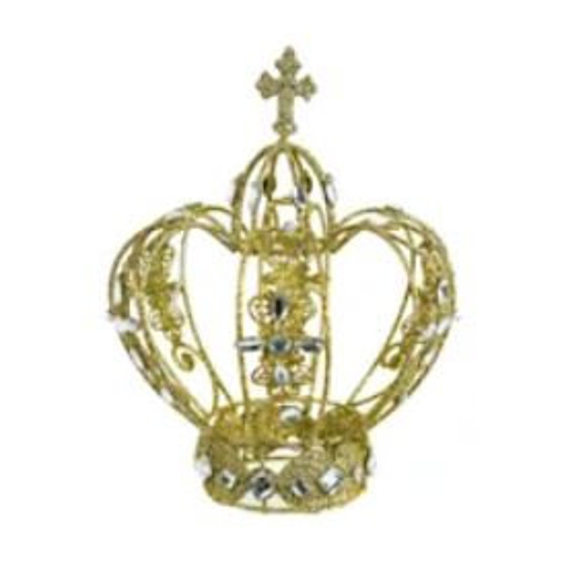 Couronne métallique dorée Sass & Belle pour sapin de Noël