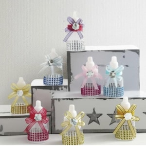 Baby Shower Favor Bottles Pre-decorated with Bling 2 Count Per Package