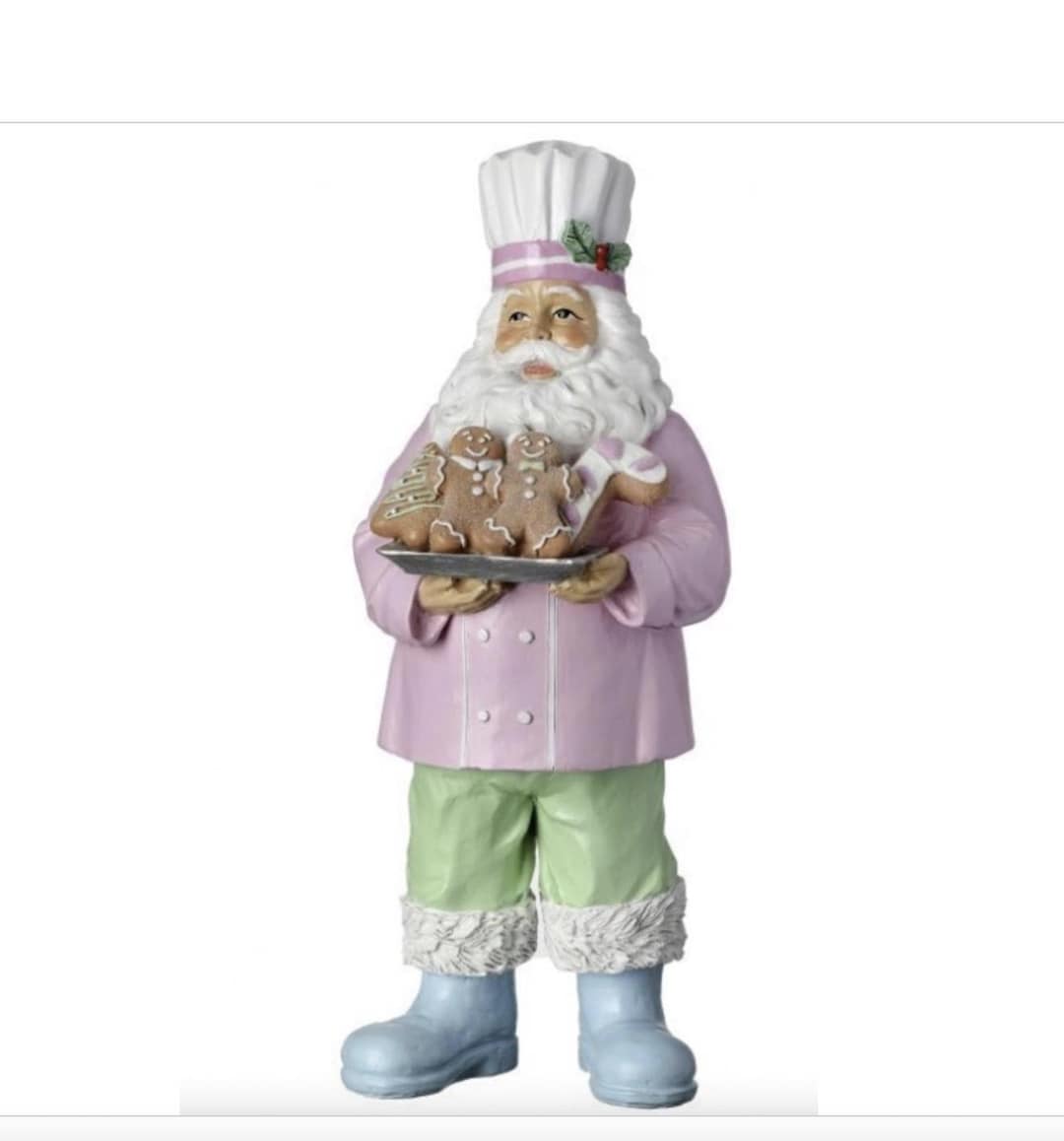 Uqezagpa Figurines Traditionnelles En Résine De Père Noël Vintage En Pain D'épices, Statues De Cheminées, Décorations Pour Fêtes De Fin D'année