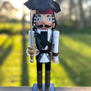 Captain Pirate Nutcracker Christmas Home Mantel Holiday Decoration 14&quot;
