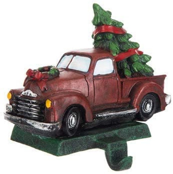 Red Truck Christmas Stocking Stocking Holder Wreath Holder Etsy