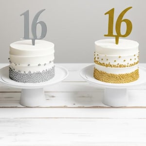 Plastic Sweet 16 Number Cake Topper Birthday Decoration
