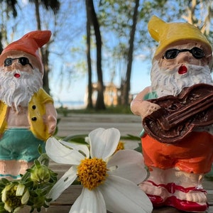 2 Mini Beach Gnomes Great for All Decorative Fun Needs
