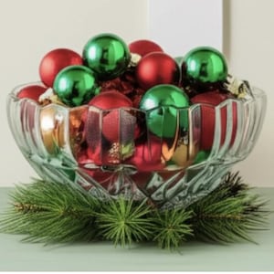 10 Christmas Elegance Shatter Proof  Mini Tree Ornaments