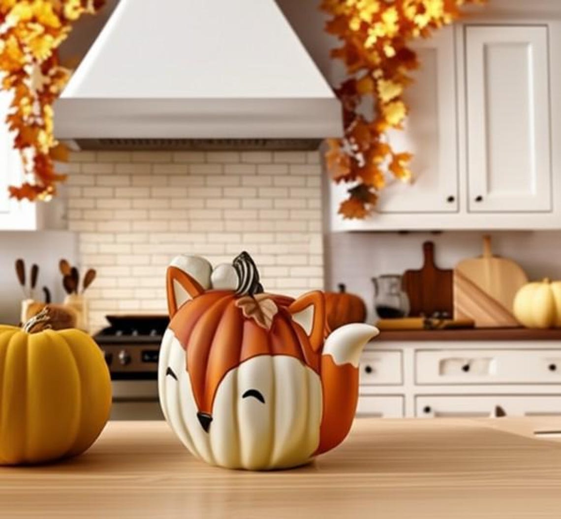 Fall Racoon Decor Adorable Forest Friends Fall Harvest Autumn Home Office Resin ...