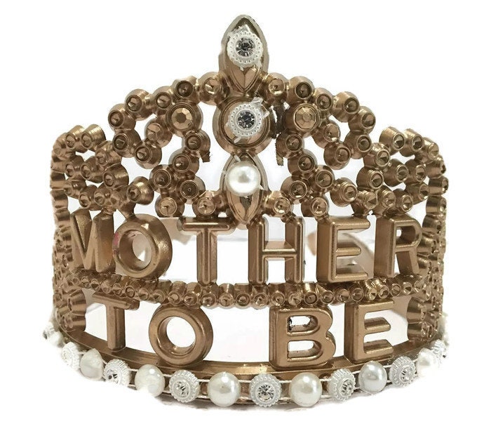 Mom To Be Tiara Gold Plastic Tiara Mommy To Be Head Piece Etsy