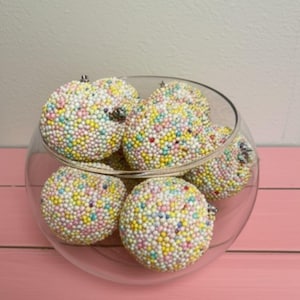 Sweet Christmas Candy Ball Ornaments - 8-Piece Home Decoration Set