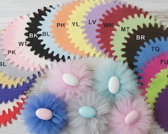 18 pcs Organza Tulle Scalloped Edge Circles 9" Diameter for Favors, and Almonds