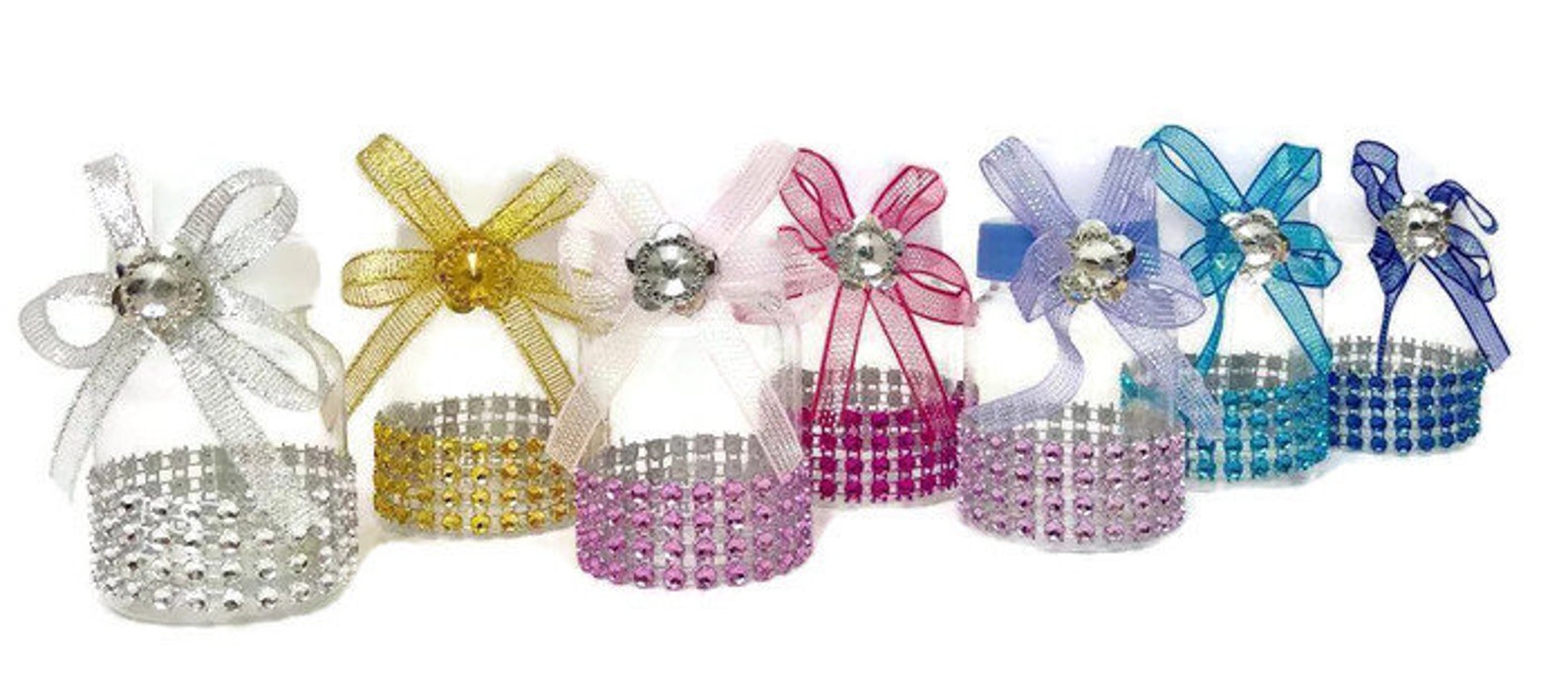 Baby Shower Favor Bottles Predecorated With Bling Etsy