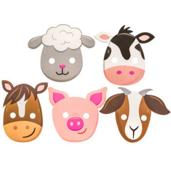 Barnyard Masks Farmhouse Birthday Paper Plates Farm Party - Etsy Australia Barnyard Masks Farmhouse Birthday Paper Plates Farm Party - Etsy Australia