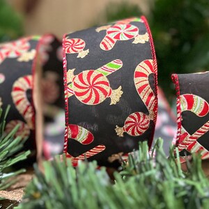 Candy Christmas Ribbon - 2 1/2&quot; Christmas DIY Tree Trimming Decoration