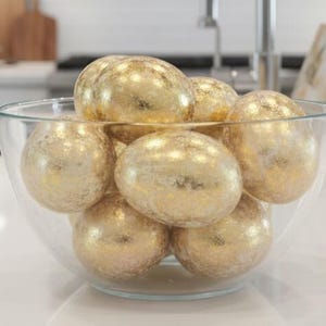 12 Gold Foil Easter Eggs Home Accent Decoration Diy Projects
