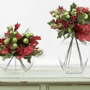 Glitter Red white and green Christmas pick - Grinch Christmas pick - Christmas tree pick - classic Christmas pick