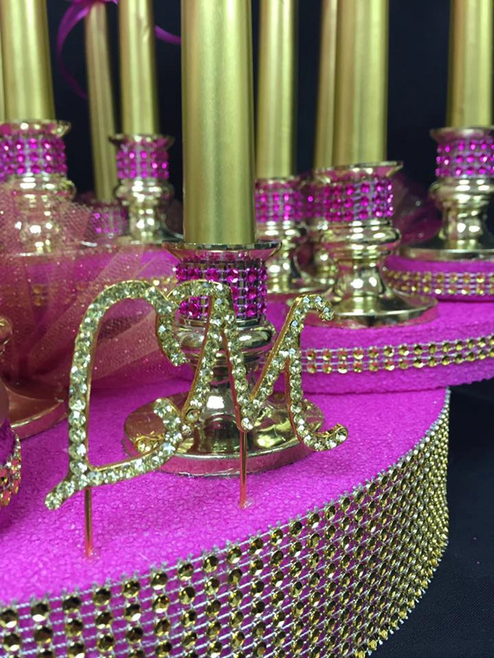 Sweet 15 Fifteen Mis Quince Anos Gold Castle Candle Holder Etsy