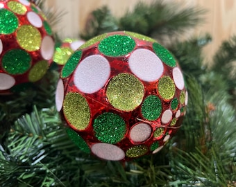 Decorazioni per l'albero di Natale color oro champagne 10*10 cm, 12 pezzi, centrotavola con ghirlande di Natale e fiori artificiali glitterati. | Leroy Merlin
