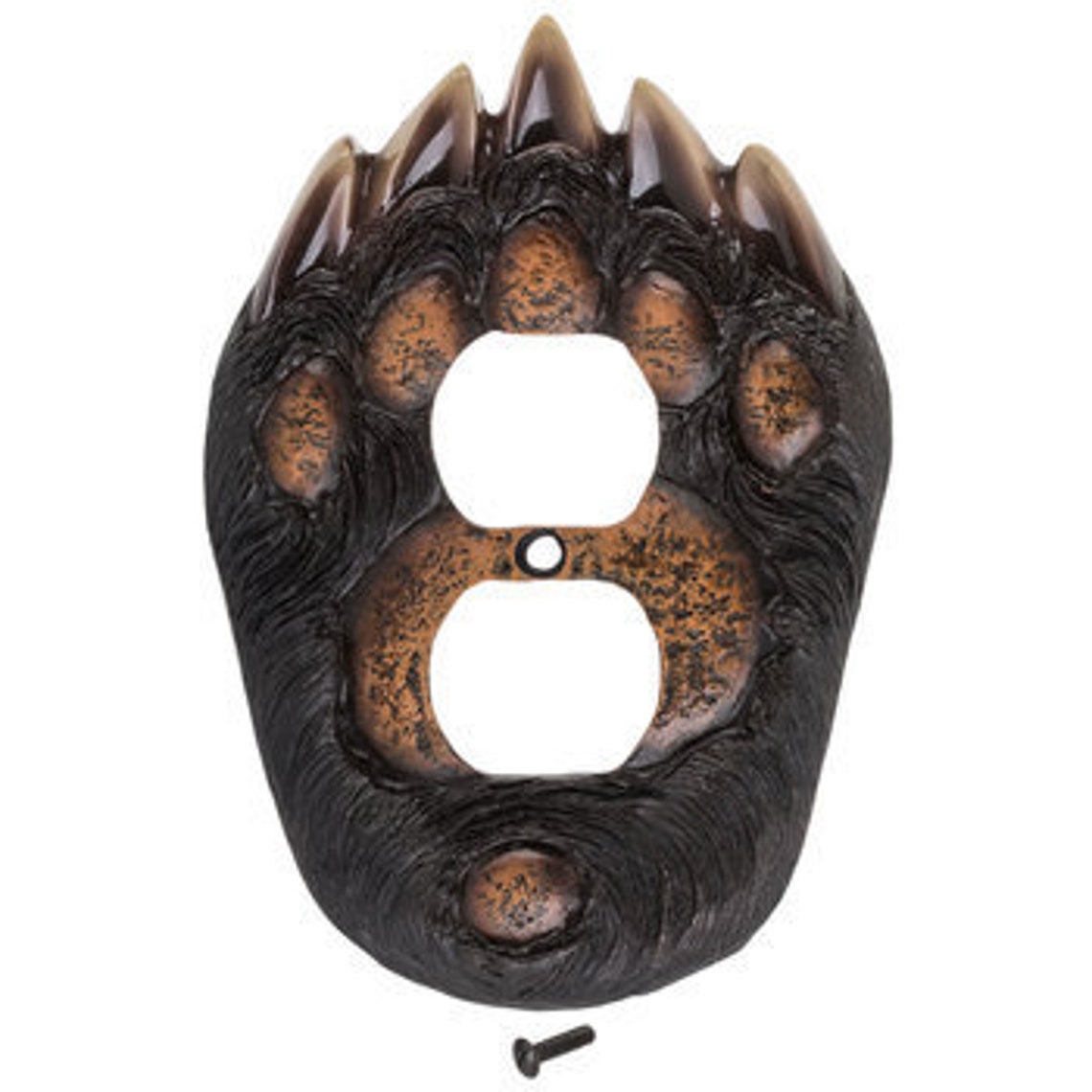 Black Bear Paw Outlet or Light Switch Cover Plate Decoration Etsy