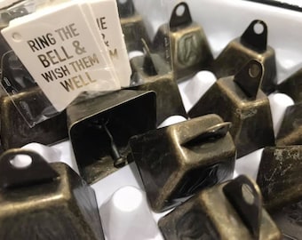 Cowbells Kissing Bells Ring The Bells Wish Them Well Wedding Mini Metal Bells Reception Party Favors Cow Bell