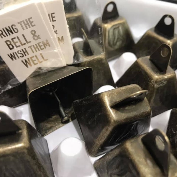 Cowbells Kissing Bells Ring The Bells Wish Them Well Wedding Mini Metal Bells Reception Party Favors Cow Bell