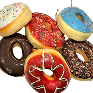 Real Life Size Donuts Doughnut Donut Simulation Food Bakery Window Display Kitchen Decor Shop Ornaments Fake Food Christmas Sweets Tree