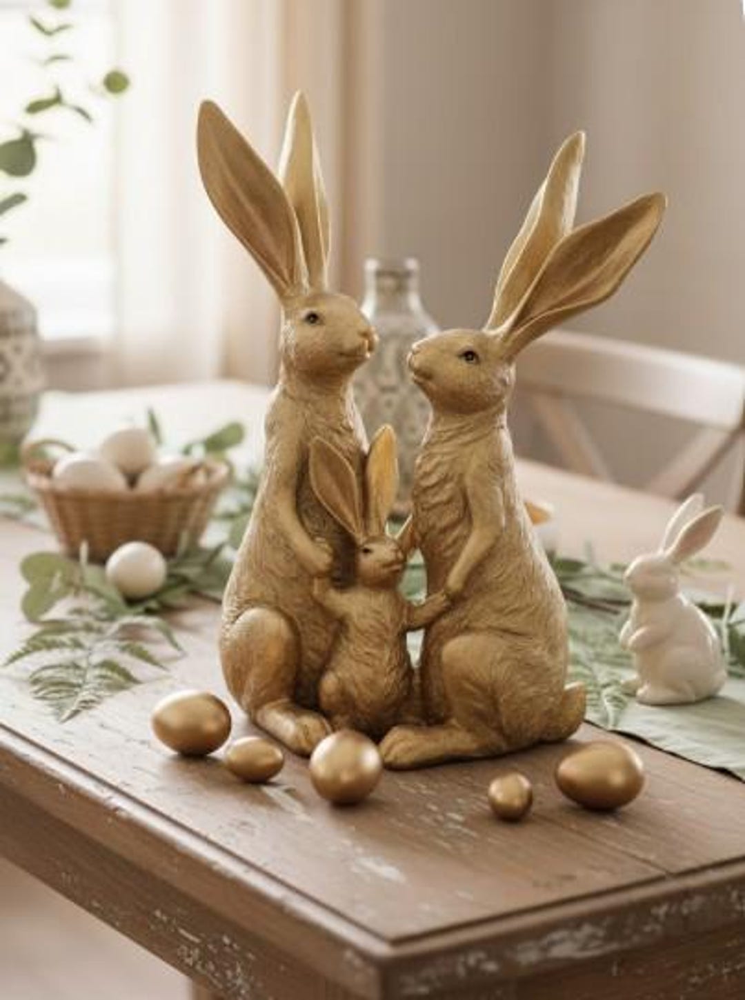 Figurine De Lapin En Résine Peinte À La Main Innovante - Idéale Pour La