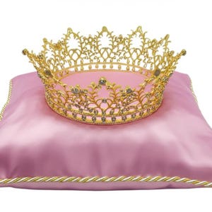 Gold Crown With Rhinestones Party Decoration Great for Cake Toppers,  Centerpieces or Room Decor