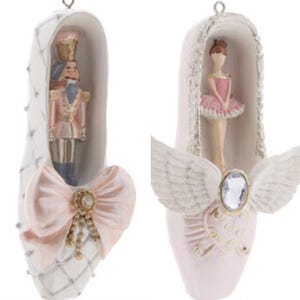 Ballerina and Nutcracker Inside Ballet Shoe Ornament