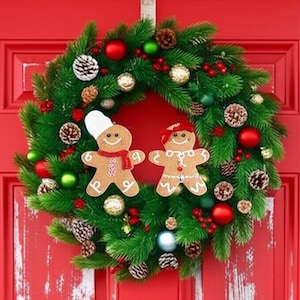 6.5&quot; H Gingerbread Girl and Gingerbread Chef Sugar Cookie Christmas Ornaments (Set of 2)