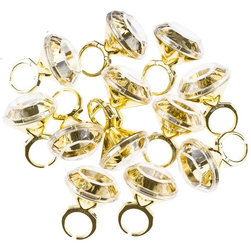 Princess Diamond Rings Party Favors Gold Princess Party Etsy