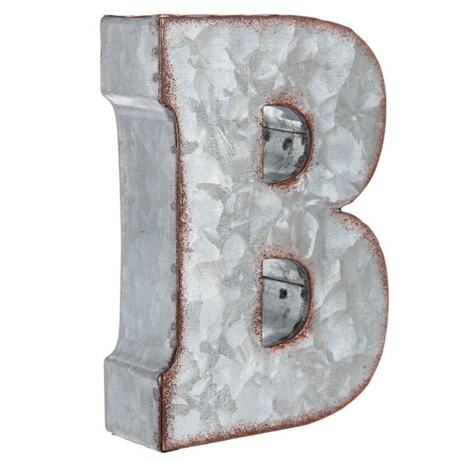 Galvanized Metal Letter Wall Decor Etsy