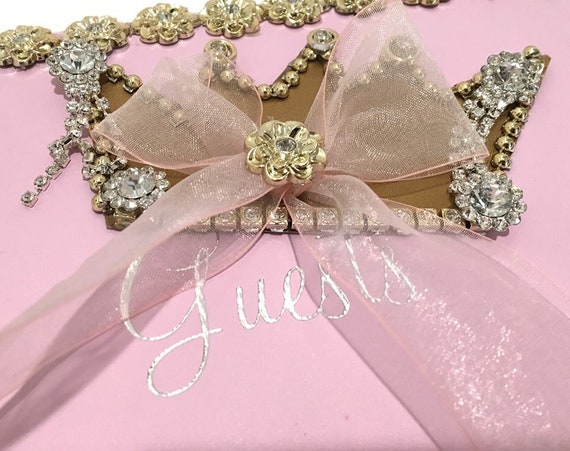 Baby Shower Princess Prince Sign In Baby Girl-Boy Guest Book Birthday Keepsake