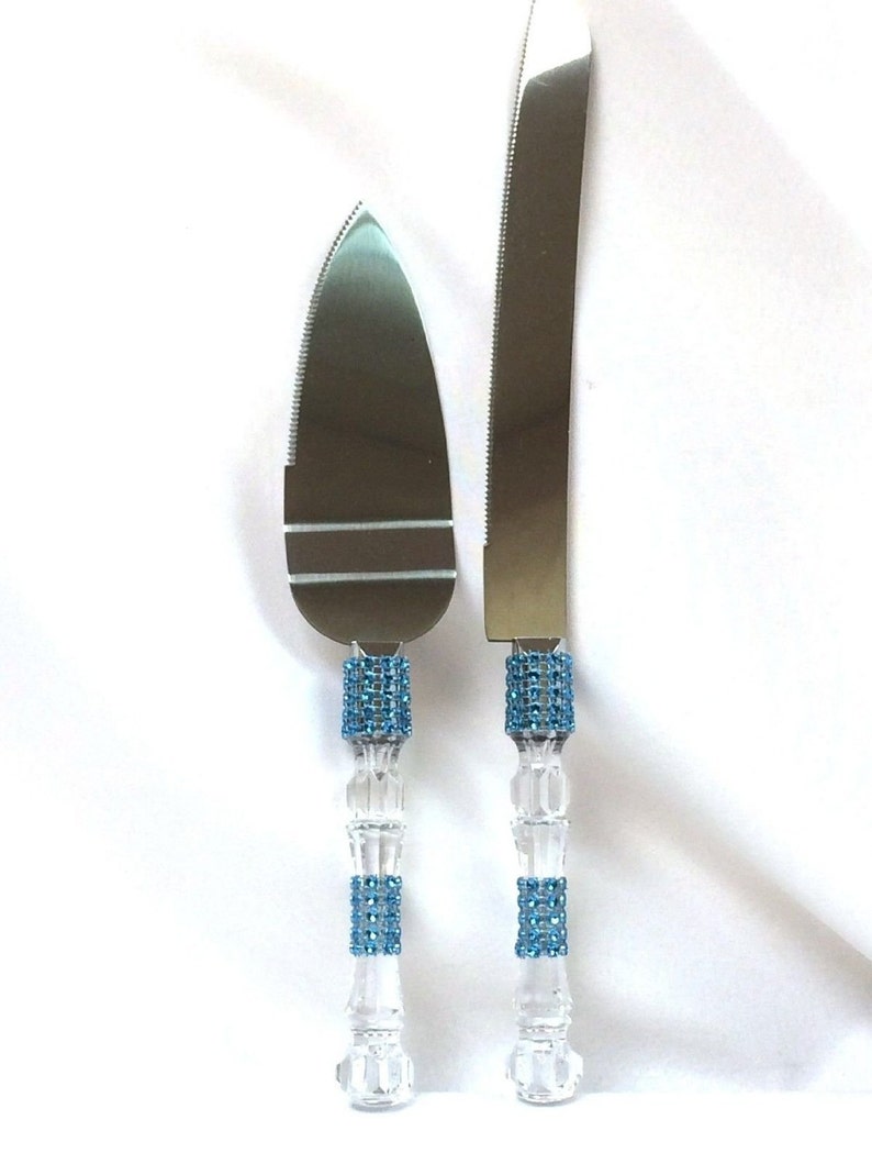 Cake Knife and Server Set Rhinestone for All Occasions Wedding Etsy