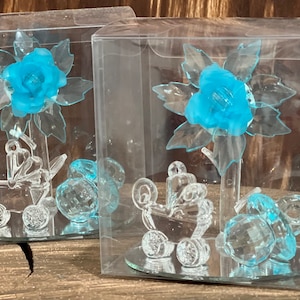 Chic Baby Shower Party Favors: Mirrored Acrylic Keepsakes 3.5&quot; Height